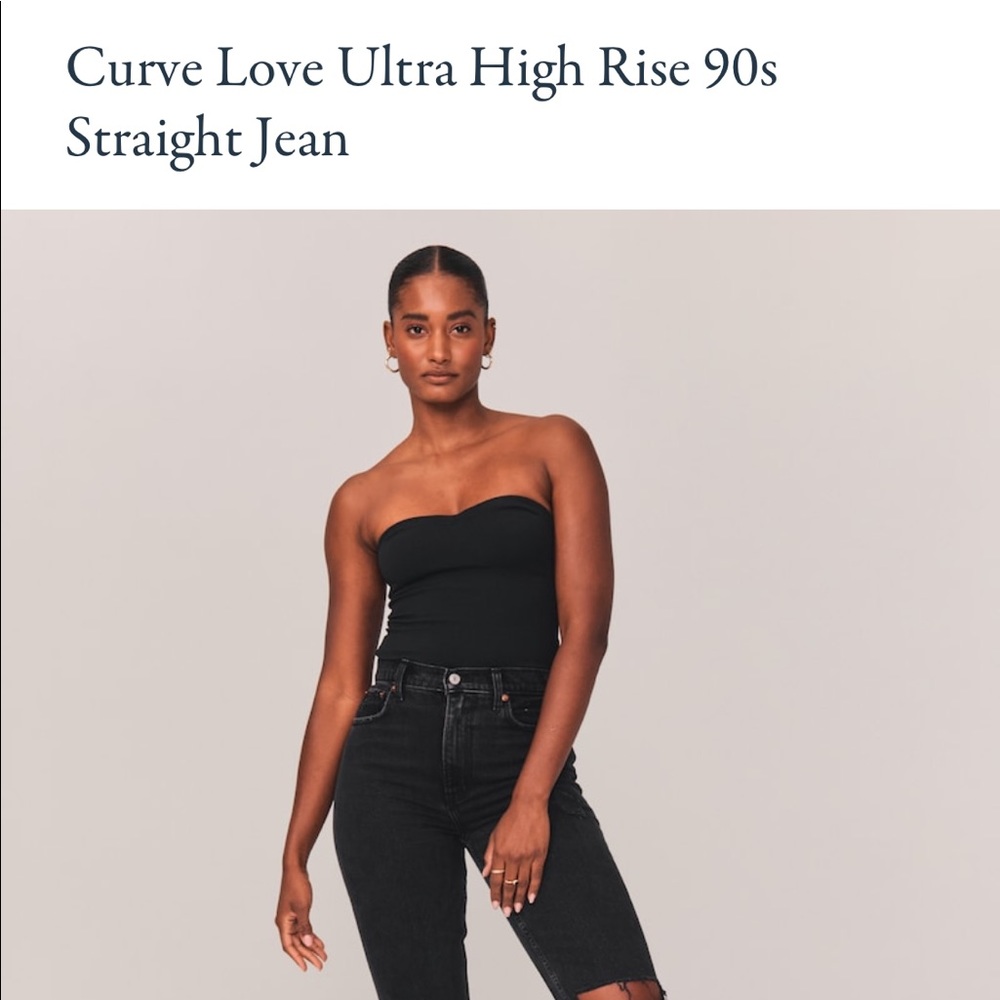 Curve Love Ultra High Waist 90s Straight Jeans - Picture 2 of 4